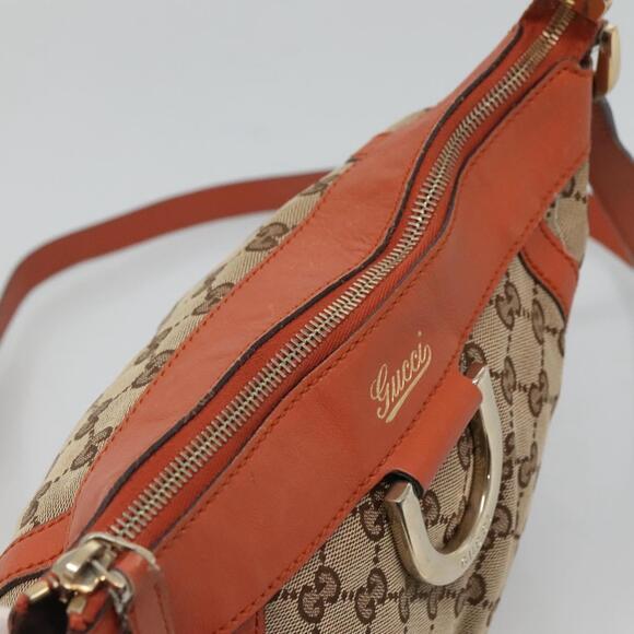 GUCCI GG Canvas Shoulder Bag Beige Gold - Picture 6 of 16